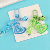 Pendentif porte-clés couple en acrylique, décor de charme de sac mignon, petits accessoires porte-clés de couleur fraîche pour couples/cadeaux