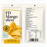 Snelvriesgedroogde mangoschijfjes, knapperige tropische snack, bulk OEM groothandel fabrikant, Halal export leverancier