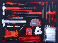 Coffre à outils roulant personnalisable à 7 tiroirs, 718 pièces, établi mobile avec plateau en bois, roulettes, emballage OEM en coffret rigide