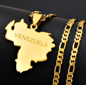 <span class=keywords><strong>Collier</strong></span> pendentif carte du Venezuela en <span class=keywords><strong>or</strong></span>, <span class=keywords><strong>collier</strong></span> en acier inoxydable avec breloque vénézuélienne, ensembles de bijoux, tendances, joyas, <span class=keywords><strong>collier</strong></span> - Product Image 4
