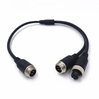 M 12 4-Pin Kabeladapter für CCTV-Kamera-Anschluss 4 Typen Aviation-Stecker zu Aviation-Stecker Männlich/Weiblich Verlängerung Y-Splitter