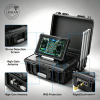 Détecteur de signal RF portable léger à bande complète, portée 3 km, lecture des enregistrements, IP65, sécurité sans fil double 4G/WiFi, autonomie 12h