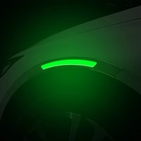 Autocollant de protection universel pour passage de roue en fibre de carbone lumineuse, auto-adhésif, pour décoration extérieure automobile