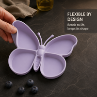 Plateau de service décoratif en forme de papillon pour fruits, plateau de présentation divisé pour collations, centre de table pour toutes les fêtes, buffets et présentations de desserts
