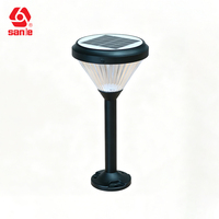Lámpara de Jardín LED Solar HYD01 IP66 0.5kg ABS con Control Remoto, Regulable 2700K-6000K, Garantía de 2 Años