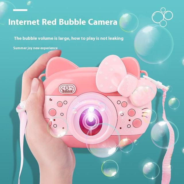 Camera Fully Automatic Bubble Machine New Hot Selling Children's Bubble Cartoon Cheap Toy