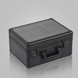 Box Porta Carte Sportive Gradate Personalizzato in Alluminio per Carte Gradate P-S-A <span class=keywords><strong>BGM</strong></span> con Coperchio in Acrilico a 3 File e Superficie in Fibra di Carbonio - Product Image 3