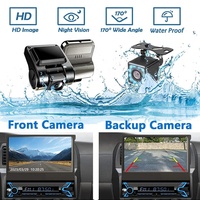 Autoradio 1 Din CarPlay, autoradio stéréo, écran tactile rétractable 7 pouces, autoradio Bluetooth, FM, entrée auxiliaire, prise USB, prise en charge de la caméra AHD