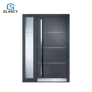 Porte ad Arco in Vetro Singolo Moderne in Stile Francese, in Alluminio Verniciato Nero, Certificate CE, per Interni e Giardini, Minimaliste e Termoisolanti - Product Image 5