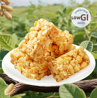 Barras de Caramelo de Cacahuete Exóticas Chinas al por Mayor de Marca Privada OEM, Bajo IG, Crujientes y Altas en Proteínas