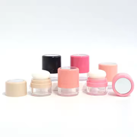 Pot cosmétique rond en plastique PVA avec miroir, capacité 5g 10g, logo/design graphique personnalisable, options de laminage brillant et d'embossage