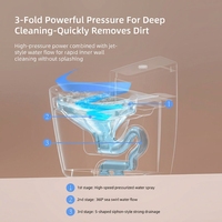 Kloset Duduk Keramik Berkualitas Tinggi Model Modern dengan Sistem Siram Ganda, Drainase S-Trap/P-Trap, dan Penghilang Bau Otomatis