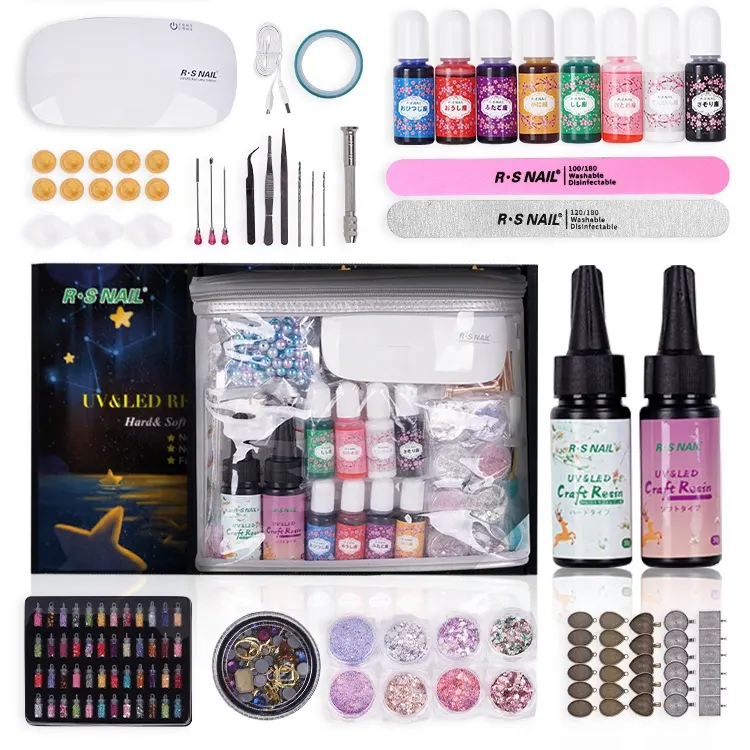 Epoxy Resins Set with 8 Colors Liquid Epoxy Resin Dye Pigment Resin Art Supplies Starter Kit for Art Crafts Tumblers Jewelry