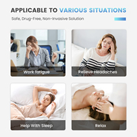 Stimulateur cérébral DOMAS 9128h à 4 niveaux, faible intensité, soulagement des maux de tête, amélioration du sommeil, amélioration de la concentration, outils de massage de la tête, TDCS