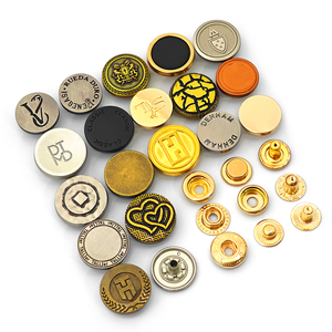 KUNSHUO Logo personnalisé 4 parties bouton pression Rectangle motif métal presse vêtements de l'usine de bouton technique de placage d'or - Product Image 1