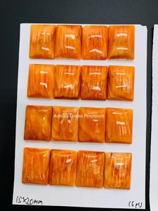 Cabochon de coquille d'huître épineuse Orange vibrant avec des pierres précieuses en vrac de turquoise pour la fabrication de bijoux boucles d'oreilles bagues personnalisées - Product Image 5