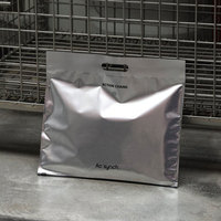 Sac d'emballage sous vide en PE argenté avec fermeture éclair, réutilisable, impression sérigraphique, logo personnalisé, pour l'expédition