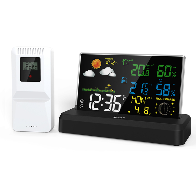 YJ5112 Wireless Professional Weather Station With VA Full Color Display Screen