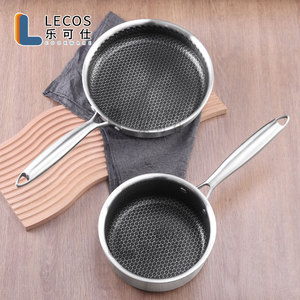 LECOS 2025, lo último en ollas y sartenes triples de inducción antiadherentes de doble panal, juegos de utensilios de cocina de acero inoxidable, proveedor antiadherente - Product Image 2