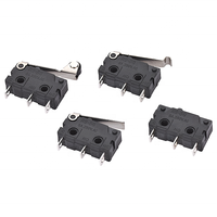 Micro-interrupteurs Renouvelés Série RS 5/10/0.1, Interrupteur Subminiature SPDT/SPST à Levier en Acier Inoxydable, Certifié CE, IP40 pour Usage Domestique