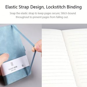 High Quality Office <b>Diary</b> <b>Notebook</b> With Elastic Band Custom Logo PU Leather Hard Cover A5 Note Book for Business Gift Wholesale - Product Image 5