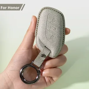 Étui de clé BLA en cuir PU durable antidérapant et résistant aux rayures pour télécommande de voiture Série 3, housse de clé, compatible JAC - Product Image 2