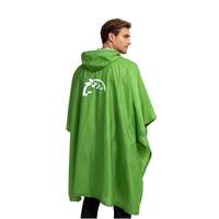 Veste de pluie légère en nylon vert avec revêtement PU, imperméable, respirante, réutilisable et pliable pour adultes, idéale pour les voyages en extérieur