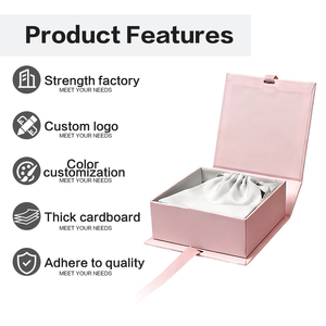 Custom Elegant Jewelry Cardboard <strong>Box</strong> Pink Book-Shaped Paper Gift Packaging <strong>Box</strong> With Ribbon - Product Image 4