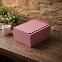 Boîte à dragées magnétique personnalisée en cornaline rose avec logo pour mariage, emballage cadeau pour sachets parfumés