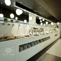 Comptoir de bar LED pour pizzeria, plus de 150 couleurs, design moderne pour hôtel, centre commercial et supermarché, garantie 10 ans