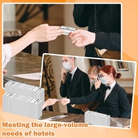 Étiquettes à bagages d'hôtel en vrac avec étiquettes numérotées assorties, étiquettes de réception de bagages en papier avec cordon blanc, billets de réception, étiquettes de vêtements