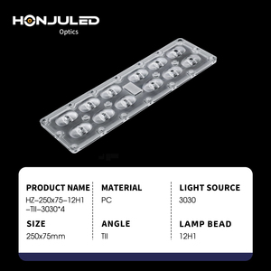 عاكس ضوئي HZ-250X75-12H1-T2-3030 من HONJULED، 12 في 1، لمصباح الشارع، محدب مستوي، مصنوع من مادة البولي كربونات، نفاذية 92%، بيضاوي الشكل 125 - Product Image 4