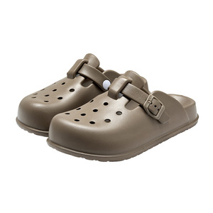 Sandalias Multifuncionales de Cuero Genuino Estilo Playa Americana para Mujer, Diseño Evergreen, Cómodas y Duraderas - Product Image 1
