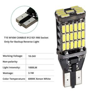 หลอดไฟ LED T10 T15 W16W 921 Canbus 4014 45SMD สว่างพิเศษ สำหรับไฟถอยหลัง ไฟจอด ไฟภายในรถยนต์ - Product Image 3