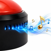 Bouton sonore enregistrable, bouton parlant avec lumière LED, lecteur de message audio personnalisé, cadeau personnalisé, outil facile à utiliser