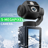 Caméra d'action de poche en gros pour vlog, 1080p 4K, mise au point automatique, étanche IPX4, mini caméra sport portable avec lampe torche LED intégrée