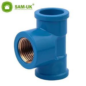 Accesorios de prensado de tubería azul de cobre personalizables al por mayor hechos en fábrica accesorios de tubería de cobre en T de refrigeración
