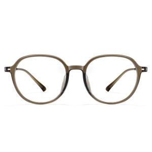Monture de lunettes ronde pour femme Danyang 86140, pont étroit, en titane pur, ultra-légère, avec verres PC, style rétro - Product Image 1