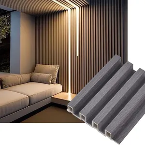 150*16Mm Wpc Pvc Wall Panel Indoor Decorative Louver Wall Panel Composite Wood Substitute