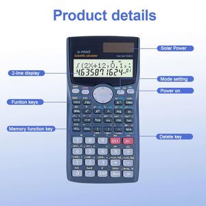 Calculadora Científica NOVISON para Estudiantes con Función de Calendario, Alimentada por Batería de Botón, Material Escolar de Alta Calidad para Exámenes - Product Image 3