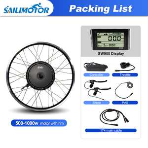 Kit de moteur de moyeu de vélo électrique Sailimotor 500w 750w 1000w 48V 72V 24 pouces 29 pouces Kit de conversion de vélo électrique avec batterie au lithium en option - Product Image 4