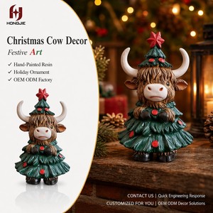 Figura <span class=keywords><strong>de</strong></span> <span class=keywords><strong>Vaca</strong></span> Highland para Árbol <span class=keywords><strong>de</strong></span> Navidad, Adorno <span class=keywords><strong>de</strong></span> Resina con Diseño <span class=keywords><strong>de</strong></span> Animal, Decoración Festiva Pintada a Mano para Hogar, Oficina, Repisa, Regalo - Product Image 1