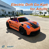 Kart à pédales électrique pour adultes avec son de moteur simulé et pneus résistants à l'usure pour les pistes de karting intérieures