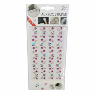 Papillon acrylique et autocollants de bijoux ronds 3D imprimés dessin animé bricolage décoration artisanale pour un usage domestique - Product Image 2