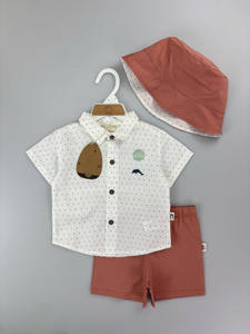 Nouvel Arrivage Tenues d'Été pour Bébé Ensembles 3 Pièces de Haute Qualité avec Chapeau 100 % Coton Biologique Vêtements de Bébé - Product Image 3