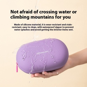 <strong>Large</strong> Capacity Portable Silicone Toiletry <strong>Bag</strong> Waterproof Makeup Organizer Dustproof Cover Cute Classic Style Travel <strong>Storage</strong> <strong>Bag</strong> - Product Image 4