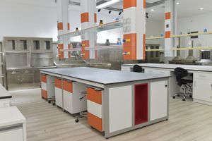 Banco da lavoro in metallo e tavolo da laboratorio odontoiatrico per la scuola di laboratorio chimico cliniche applicazioni farmaceutiche - Product Image 3