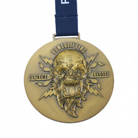 Médaille 3D en laiton pour lutte, arts martiaux mixtes (MMA), boxe, judo, BJJ, haltérophilie, grappling, musculation pour NPC AUTRICHE MONDIAL