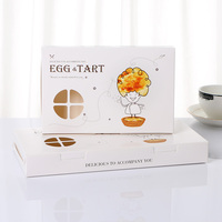 Boîte à tarte aux œufs portugais 2 comprimés 4 comprimés 6 comprimés Mini boîte d'emballage jetable en papier tarte portugaise