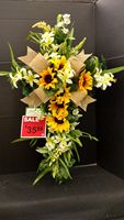 Croix de fleurs artificielles personnalisable de haute qualité pour la Pologne, décoration de cercueil pour cimetière Zaduszki, hommage aux proches